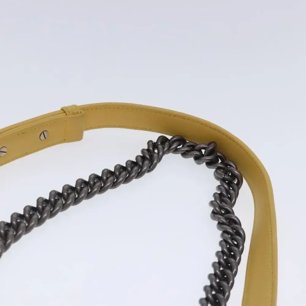 Chanel Matelasse 20 Chain Boy Shoulder Bag Yellow